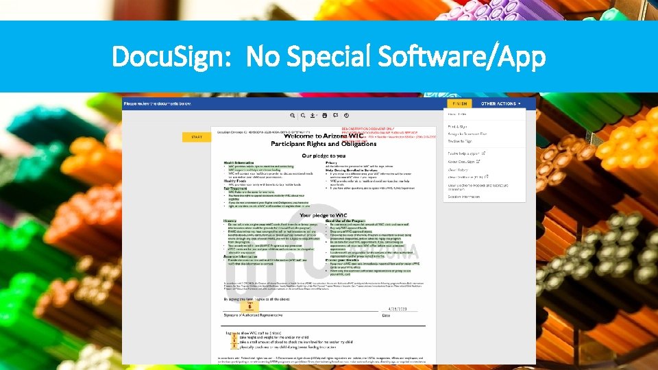 Docu. Sign: No Special Software/App 