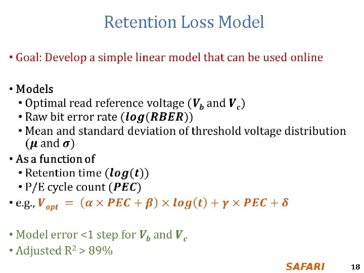Retention Loss Model • 18 