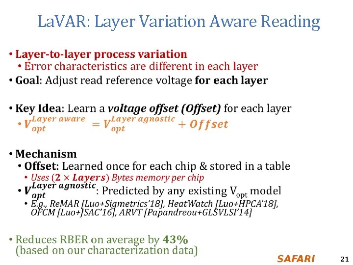 La. VAR: Layer Variation Aware Reading • 21 