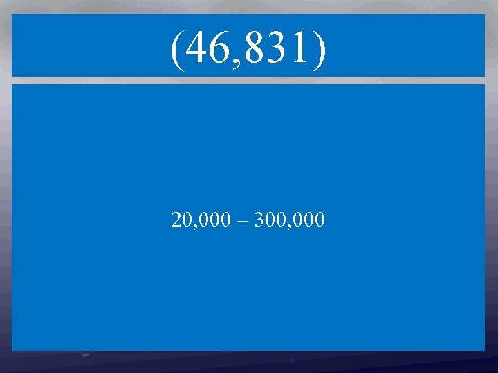 (46, 831) 20, 000 – 300, 000 