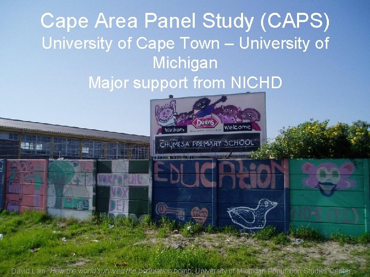 Cape Area Panel Study (CAPS) University of Cape Town – University of Michigan Major