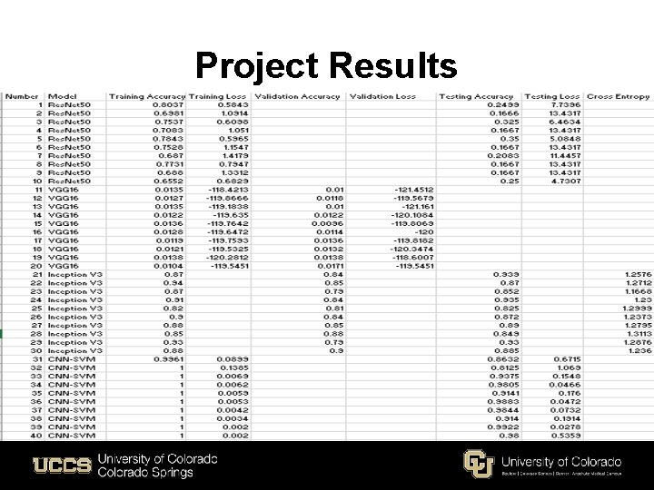 Project Results 