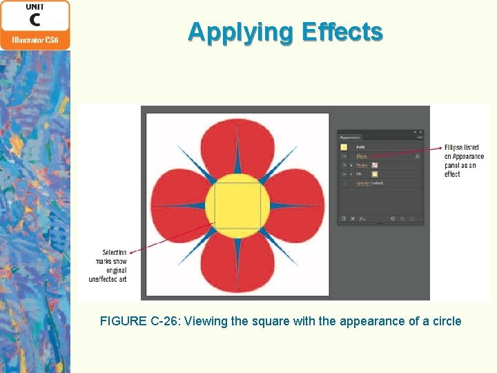 Applying Effects FIGURE C-26: Viewing the square with the appearance of a circle 