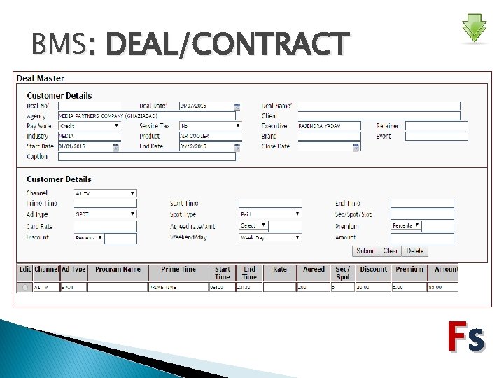 BMS: DEAL/CONTRACT Fs 
