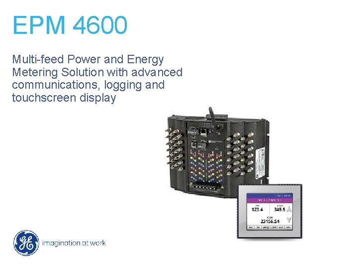 EPM 4600 Multi-feed Power and Energy Metering Solution with advanced communications, logging and touchscreen