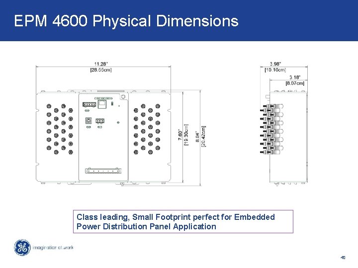 Key Features & Benefits – PMCS v 6. 31 d. EPM 4600 Physical Dimensions