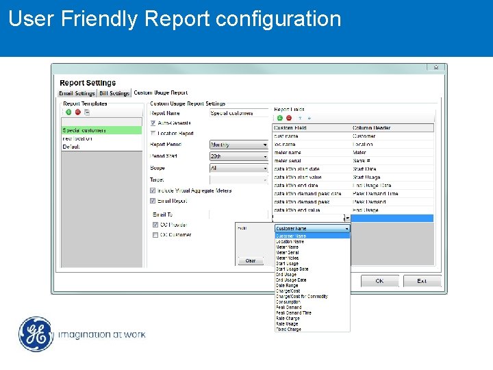 User Friendly Report configuration TM MDS Wi. YZ 