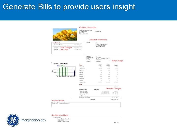 Generate Bills to provide users insight TM MDS Wi. YZ 