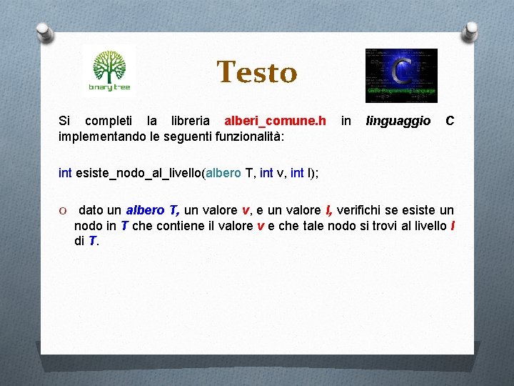 Testo Si completi la libreria alberi_comune. h implementando le seguenti funzionalità: in linguaggio C