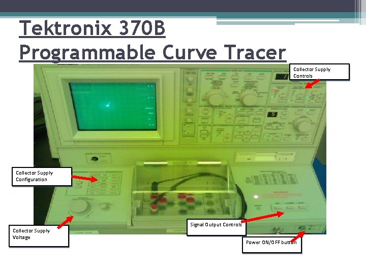 Tektronix 370 B Programmable Curve Tracer Collector Supply Controls Collector Supply Configuration Collector Supply