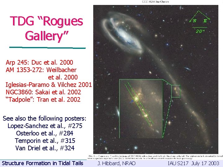 TDG “Rogues Gallery” Arp 245: Duc et al. 2000 AM 1353 -272: Weilbacher et
