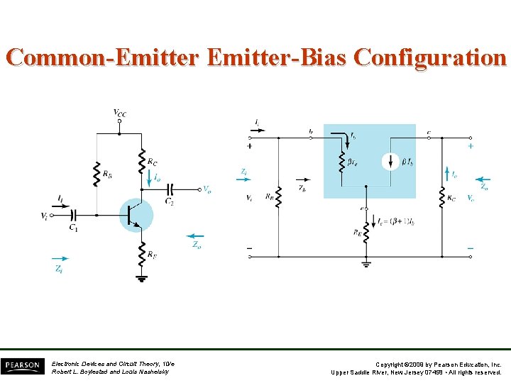 Common-Emitter-Bias Configuration Electronic Devices and Circuit Theory, 10/e Robert L. Boylestad and Louis Nashelsky Common-Emitter-Bias Configuration Electronic Devices and Circuit Theory, 10/e Robert L. Boylestad and Louis Nashelsky