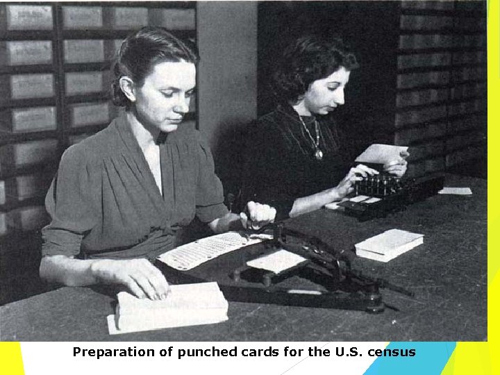 Preparation of punched cards for the U. S. census 