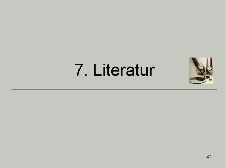 7. Literatur 42 