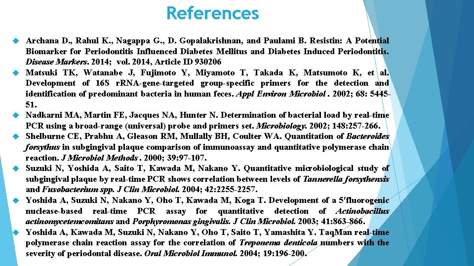 References Archana D. , Rahul K. , Nagappa G. , D. Gopalakrishnan, and Paulami