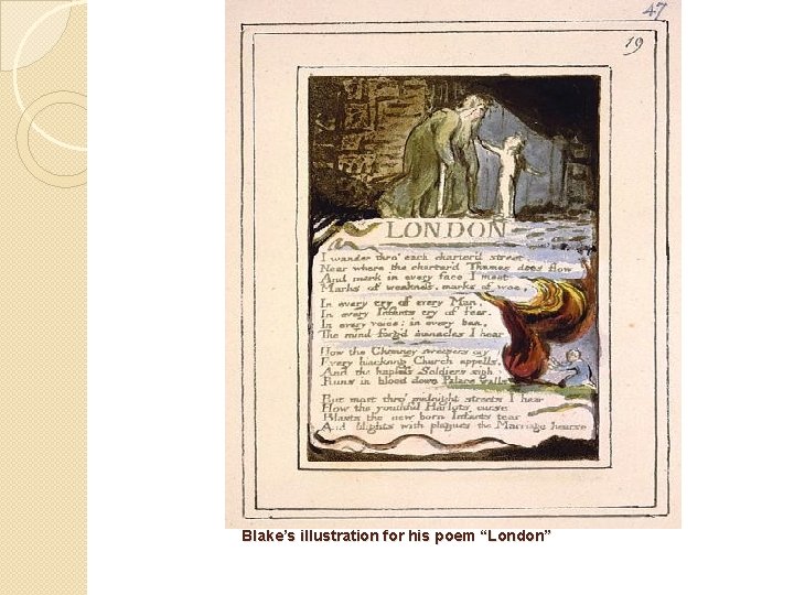 Blake’s illustration for his poem “London” 