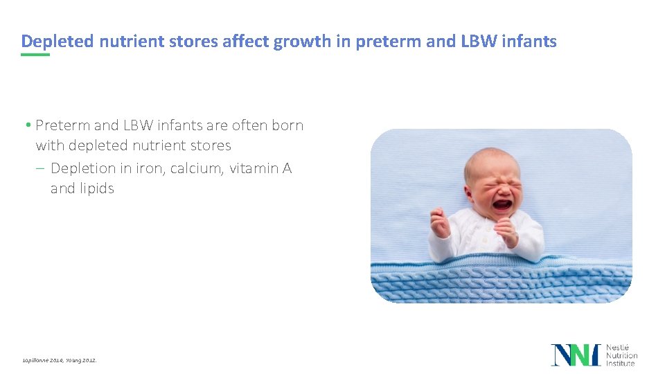 Depleted nutrient stores affect growth in preterm and LBW infants • Preterm and LBW