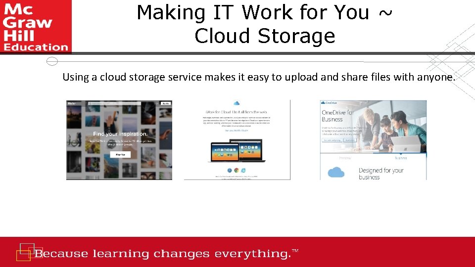 Making IT Work for You ~ Cloud Storage Using a cloud storage service makes