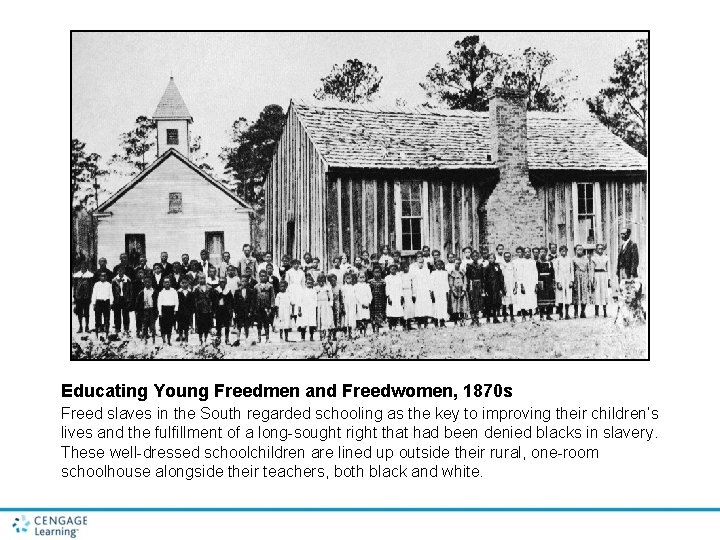 Educating Young Freedmen and Freedwomen, 1870 s Freed slaves in the South regarded schooling