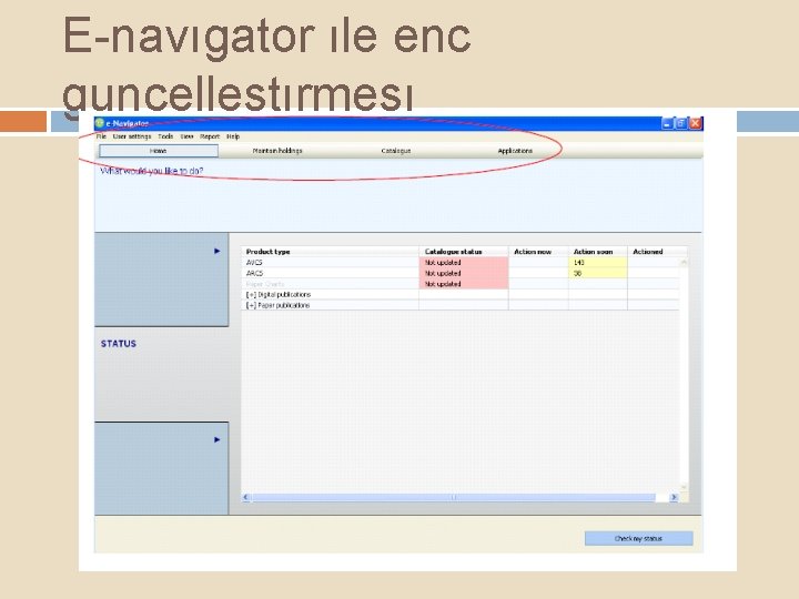 E-navıgator ıle enc guncellestırmesı 