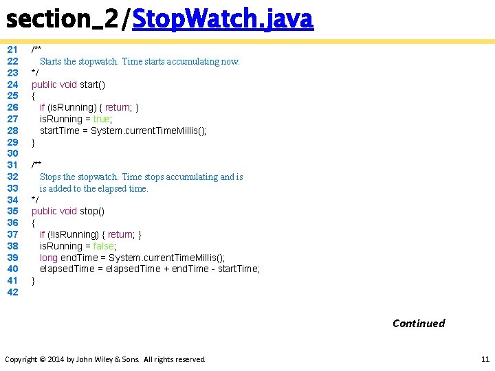 section_2/Stop. Watch. java 21 22 23 24 25 26 27 28 29 30 31