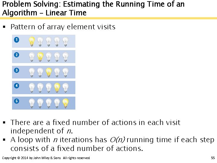 Problem Solving: Estimating the Running Time of an Algorithm – Linear Time § Pattern
