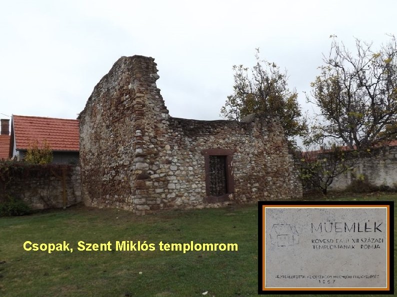 Csopak, Szent Miklós templomrom 