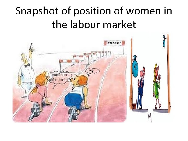 Snapshot of position of women in the labour market 