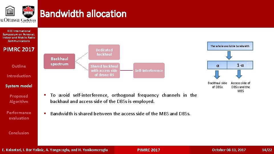 Bandwidth allocation IEEE International Symposium on Personal, Indoor and Mobile Radio Communications PIMRC 2017