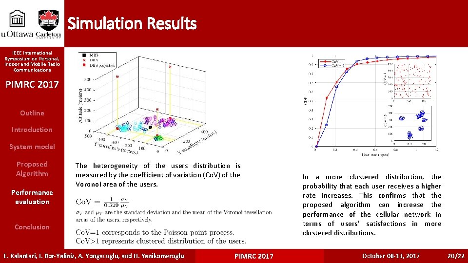 Simulation Results IEEE International Symposium on Personal, Indoor and Mobile Radio Communications PIMRC 2017