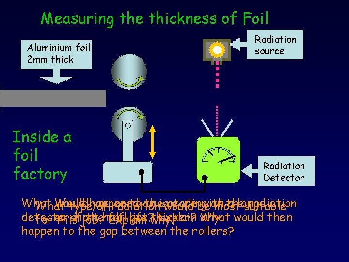Measuring the thickness of Foil Aluminium foil 2 mm thick Inside a foil factory