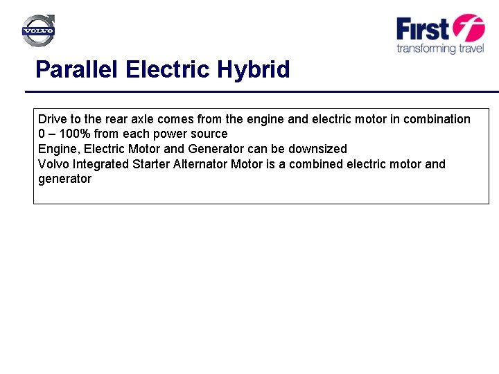 Parallel Electric Hybrid Drive to the rear axle comes from the engine and electric