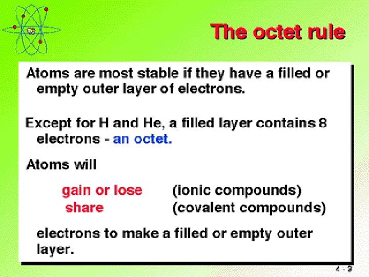 The Octet Rule 