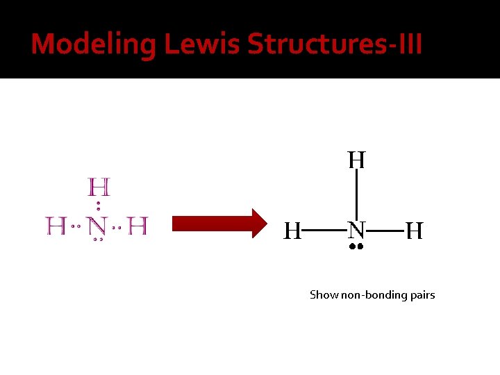 Modeling Lewis Structures-III Show non-bonding pairs 