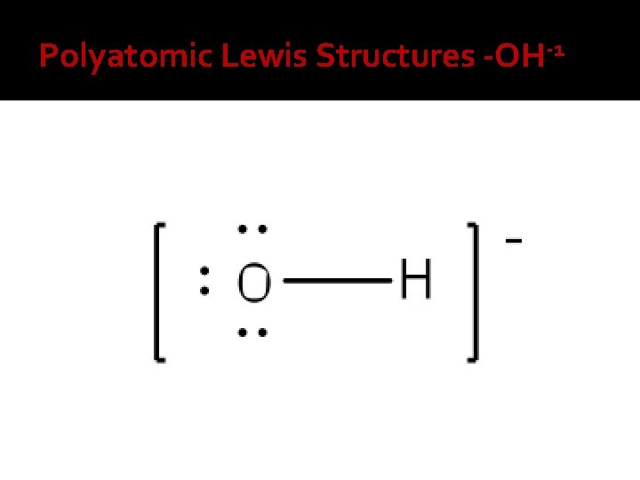 Polyatomic Lewis Structures -OH-1 
