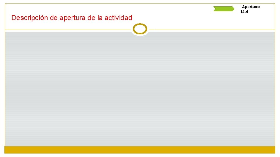 Descripción de apertura de la actividad Apartado 14. 4 