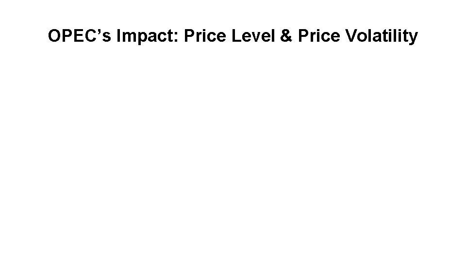 OPEC’s Impact: Price Level & Price Volatility 