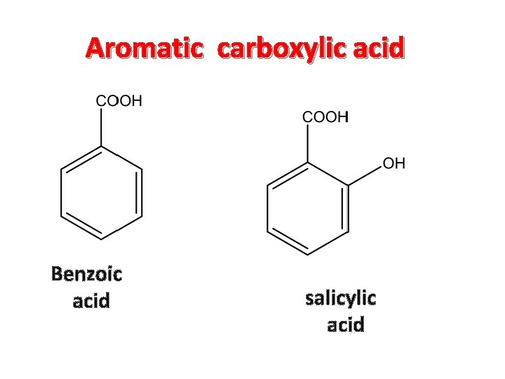 Aromatic carboxylic acid Benzoic acid salicylic acid Aromatic carboxylic acid Benzoic acid salicylic acid