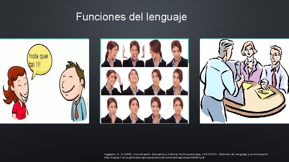 Funciones del lenguaje Función Referencial • El mensaje se trasmite de manera objetiva •