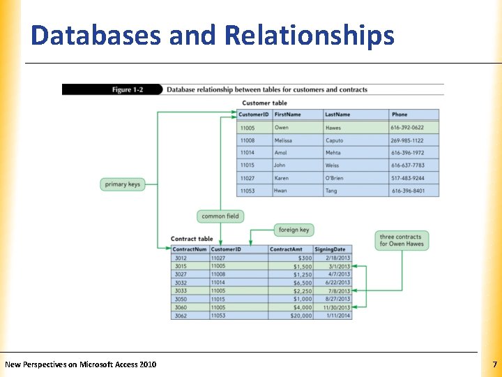 Databases and Relationships New Perspectives on Microsoft Access 2010 XP 7 