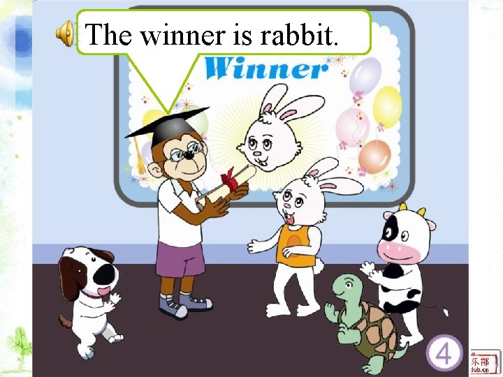 The winner is rabbit. 