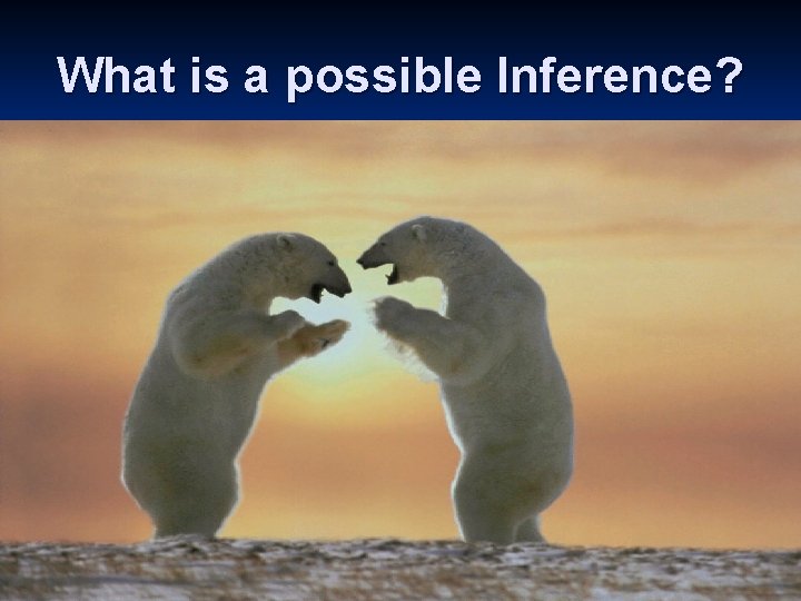 What is a possible Inference? 