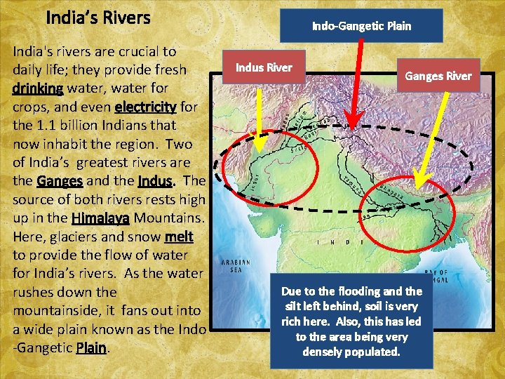 India’s Rivers India's rivers are crucial to daily life; they provide fresh drinking water,