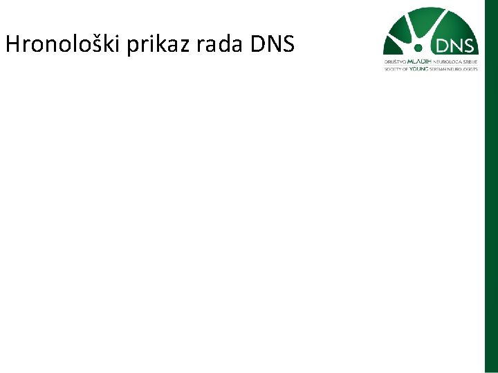 Hronološki prikaz rada DNS 