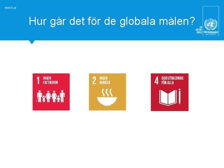 Hur går det för de globala målen? 