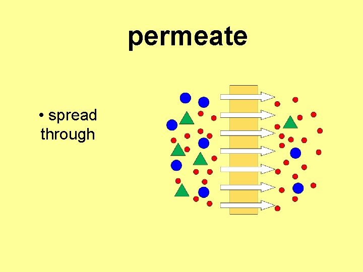 permeate • spread through 