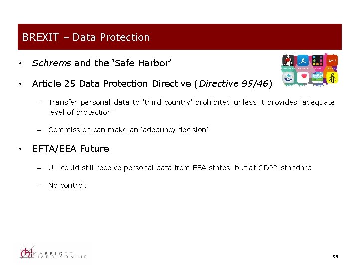 BREXIT – Data Protection • Schrems and the ‘Safe Harbor’ • Article 25 Data