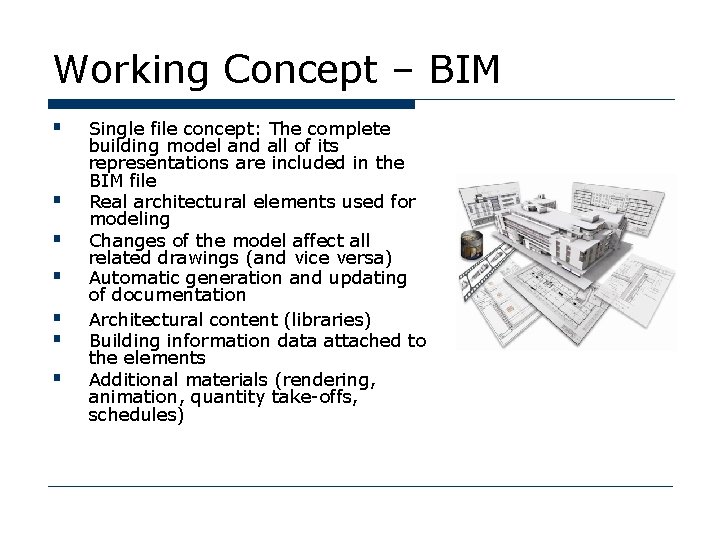 The BIM Concept BIM Building Information Modeling Also