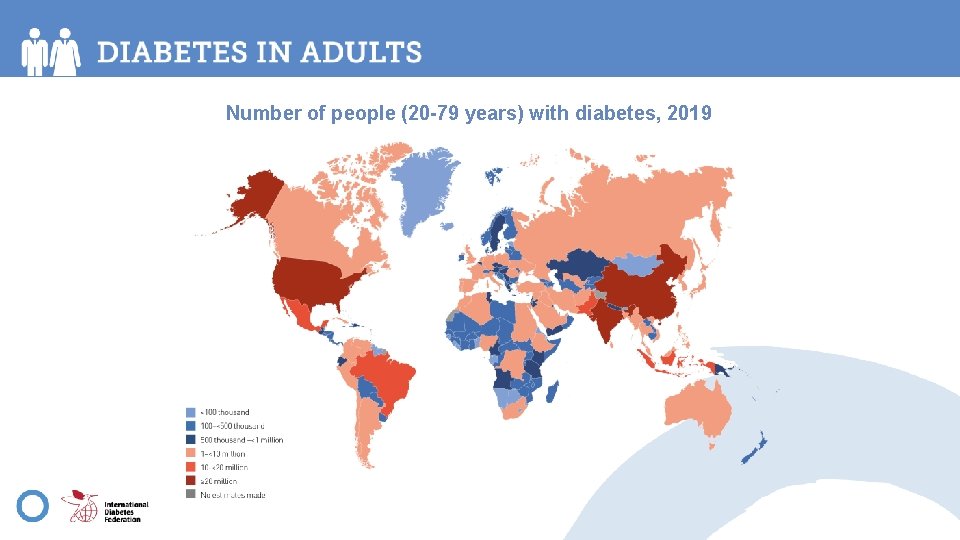 Number of people (20 -79 years) with diabetes, 2019 