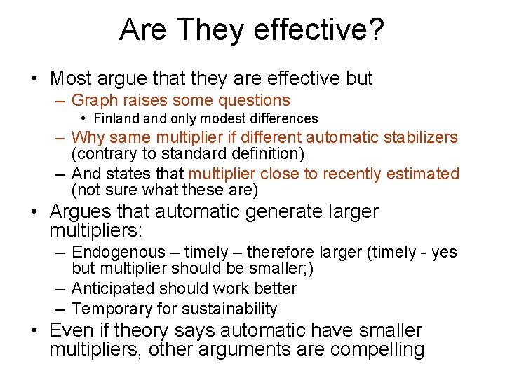 Are They effective? • Most argue that they are effective but – Graph raises
